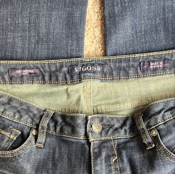 Vigoss Womens 31 The Chelsea Boot Cut Denim Jeans Y2k Classic W31 L33 Dark wash - Picture 5 of 12